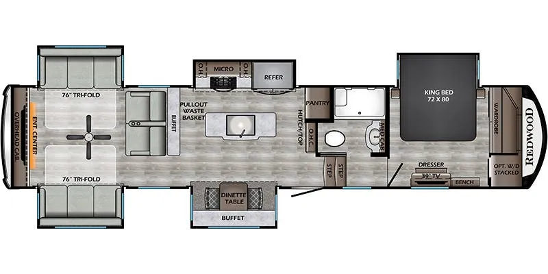 CrossRoads Redwood RW3991RD floor plan