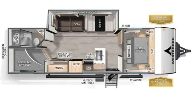 2026 Forest River Westbrook 27CC floor plan