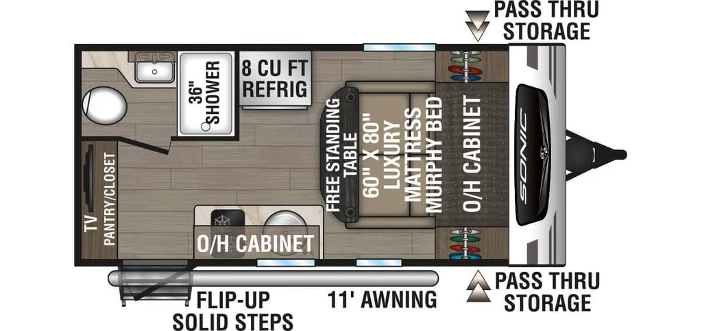 2024 Venture RV Sonic Lite SL150VRK floor plan