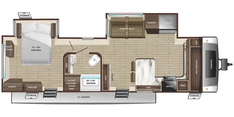 2025 Highland Ridge RV Open Range Light 263KBS - Floor plan