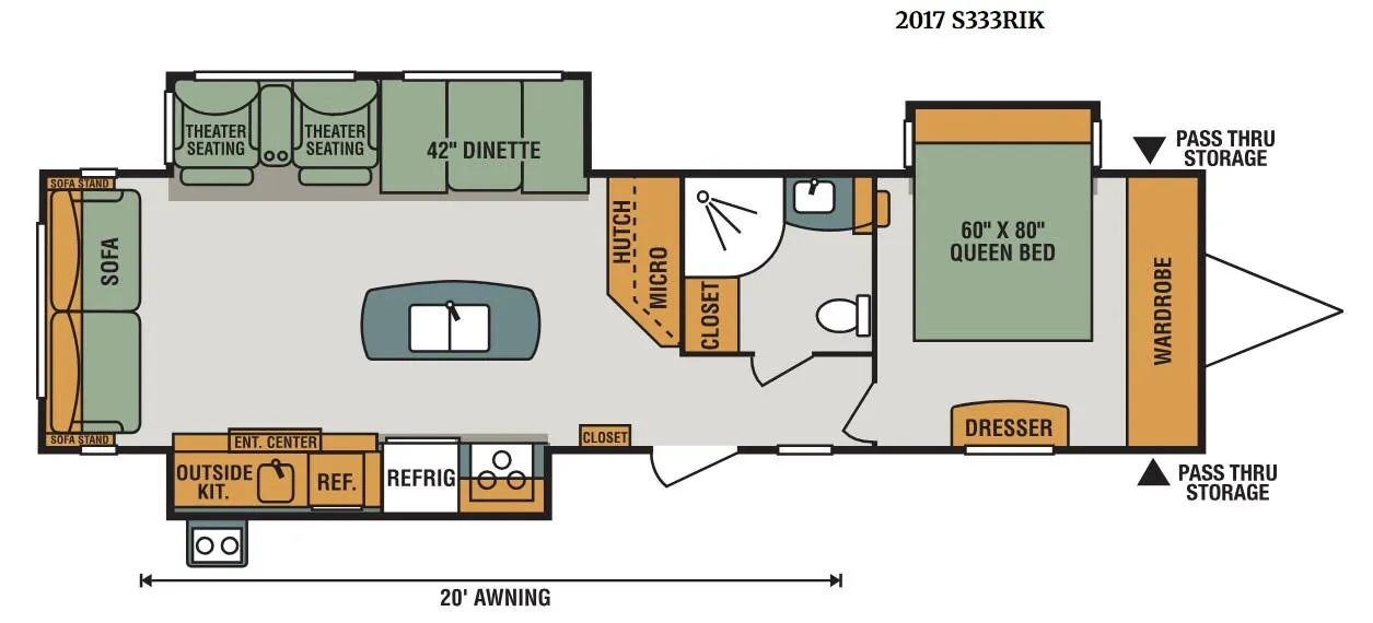 K-Z Spree S333RIK floor plan
