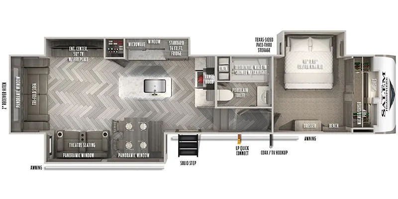 Forest River Salem Hemisphere 338BAR floor plan