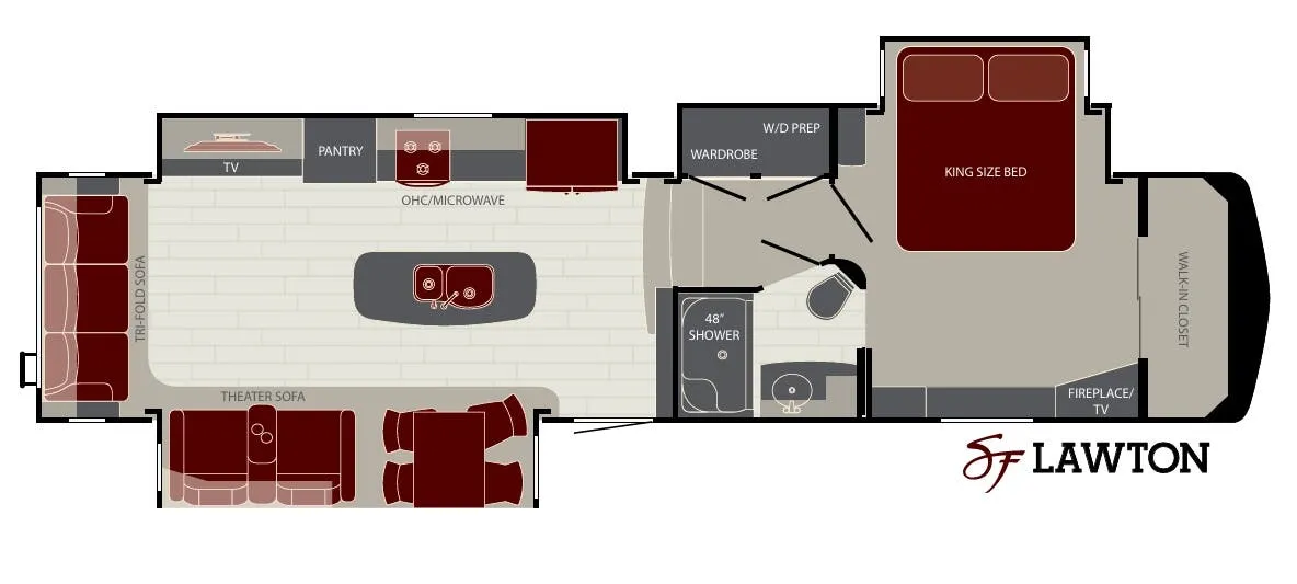 Cruiser RV South Fork LAWTON floor plan