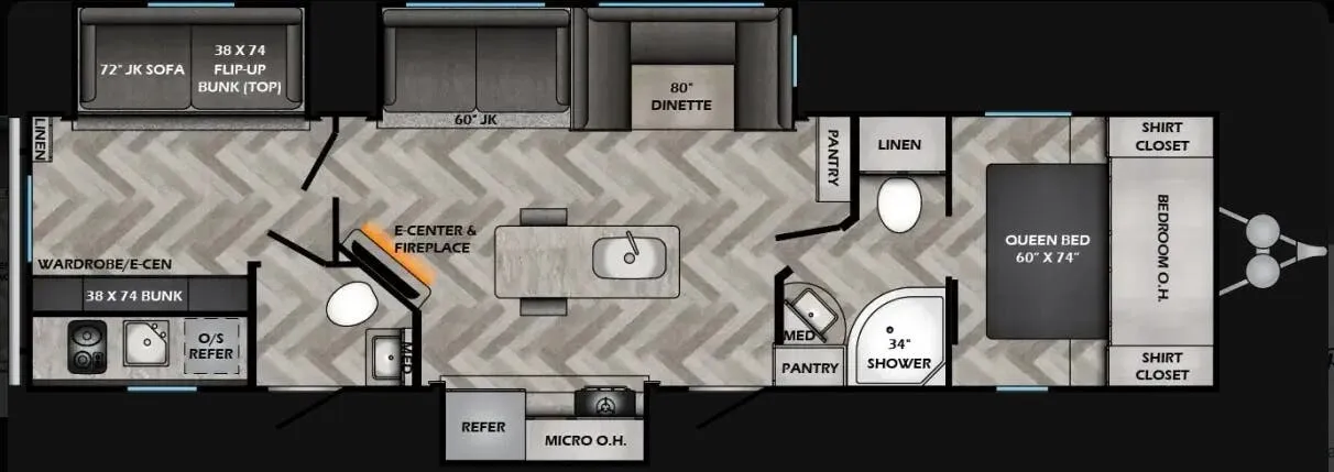 CrossRoads Zinger 331BH floor plan