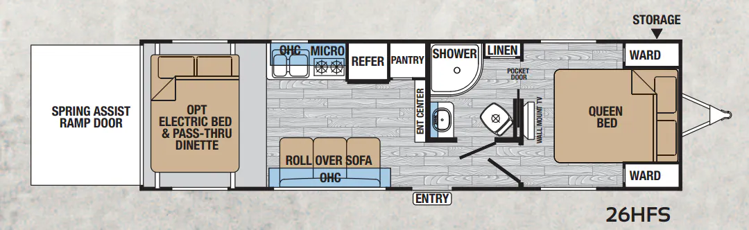 Forest River XLR Hyperlite 26HFS floor plan