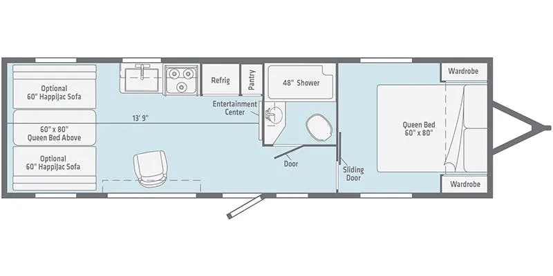 2022 Coachmen Northern Spirit XTR 2549BHX - Floor plan