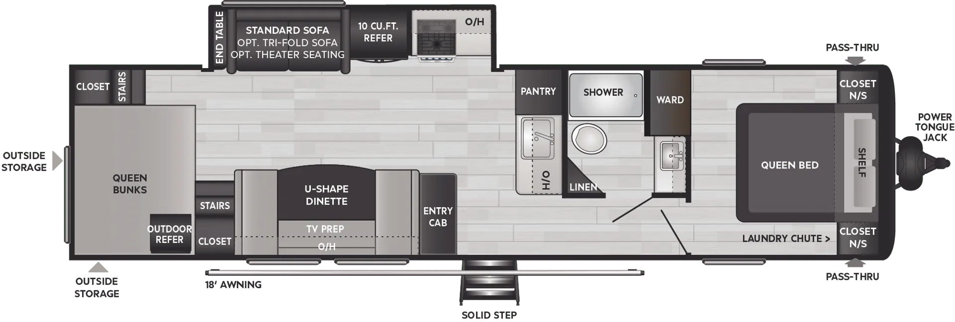 2024 Keystone Hideout 32TQS - Floor plan