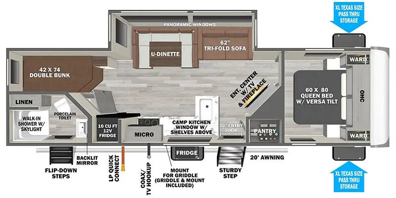 2026 Forest River Salem Hemisphere 25BHHL floor plan