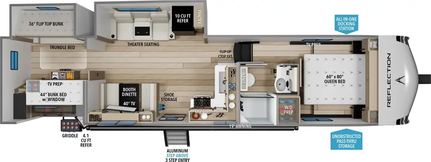 Grand Design Reflection 100 Series 32BH floor plan