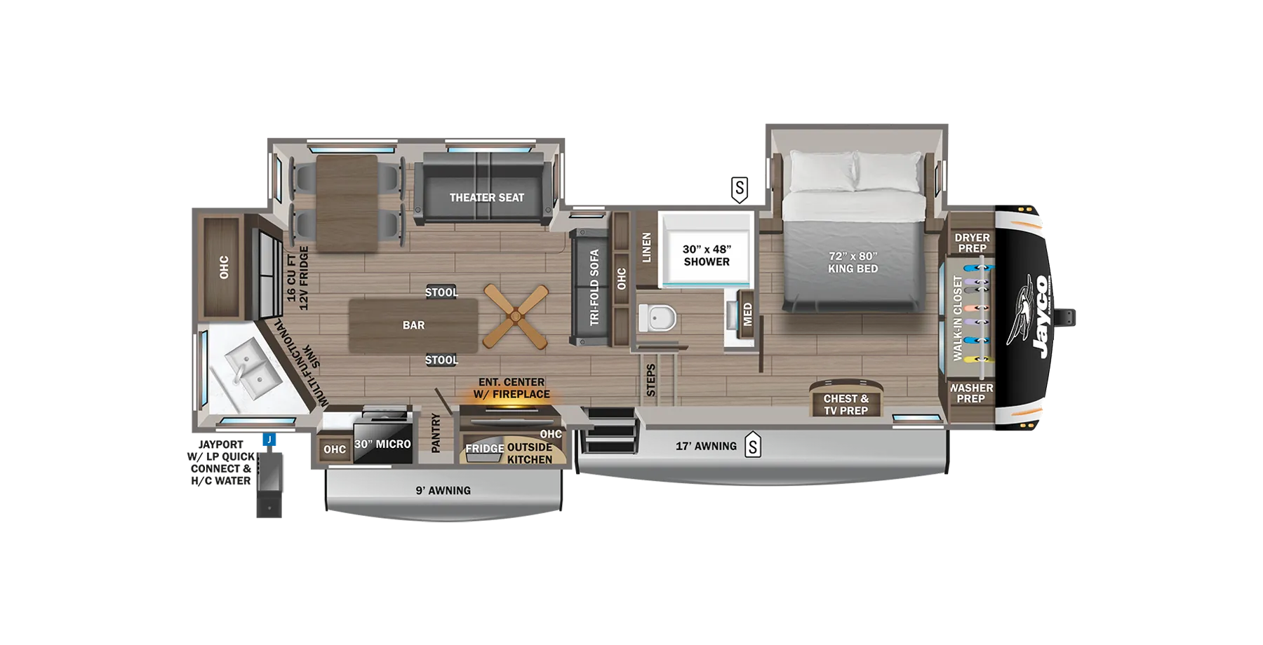 Jayco Eagle Fifth Wheels 319MLOK floor plan
