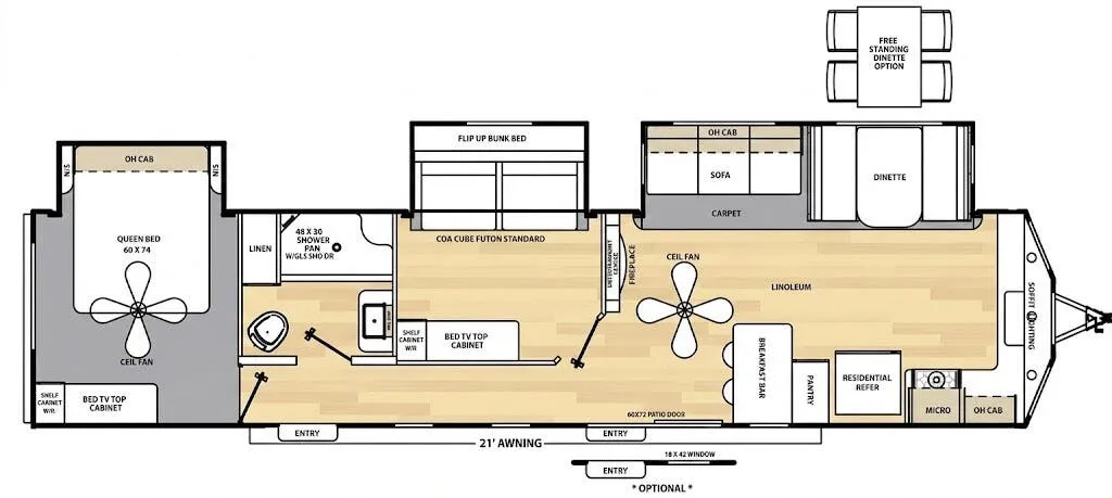 Coachmen Catalina Destination 39FKTS floor plan