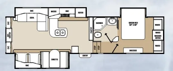 Coachmen Chaparral 328RES floor plan