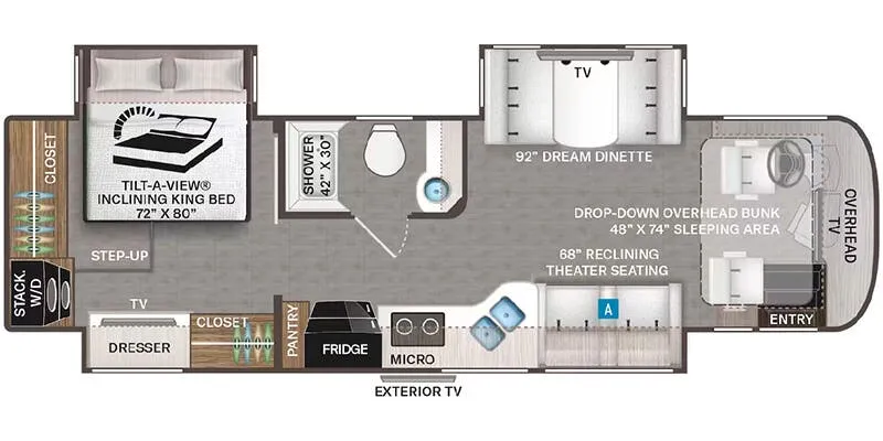 Thor Motor Coach Aria 3401 floor plan