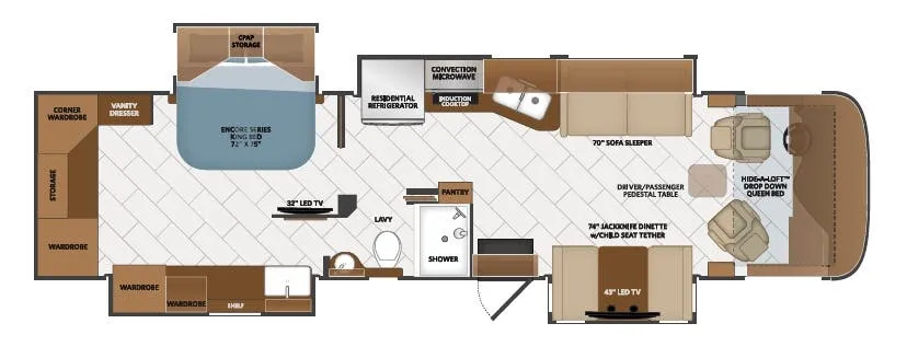 Fleetwood Pace Arrow 35S floor plan