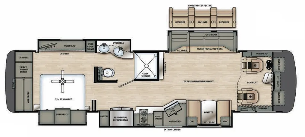Forest River Berkshire XL 37A floor plan