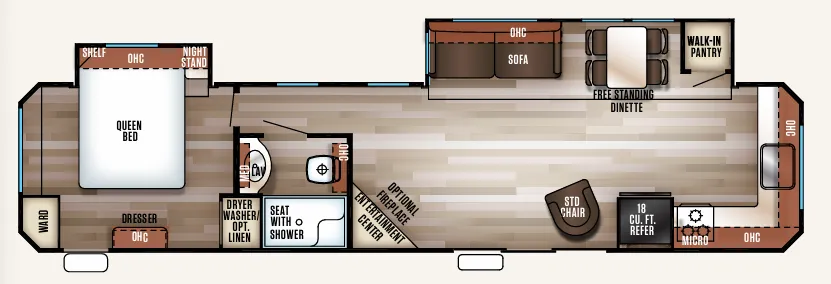 Forest River Cherokee 39FK floor plan