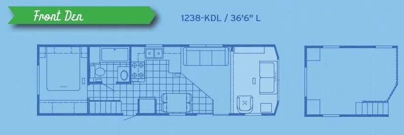 Canterbury RV Parkvue 1238-KDL floor plan