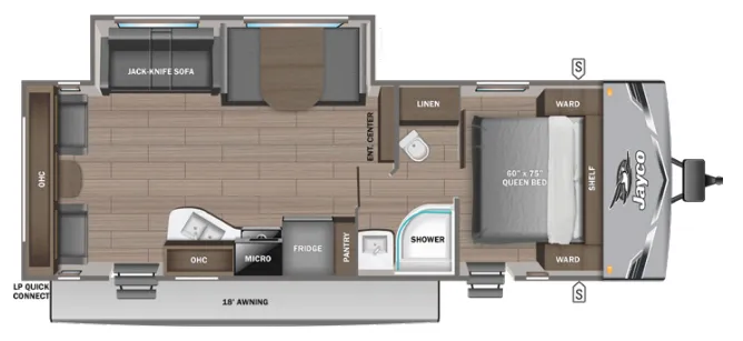 2026 Jayco Jay Flight SLX 262RLS - Floor plan