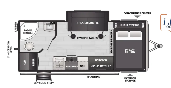 2025 Keystone Outback OBX 19RBS floor plan