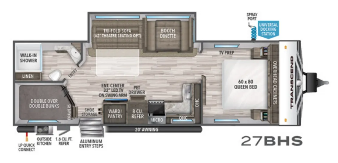 Grand Design Transcend 27BHS floor plan