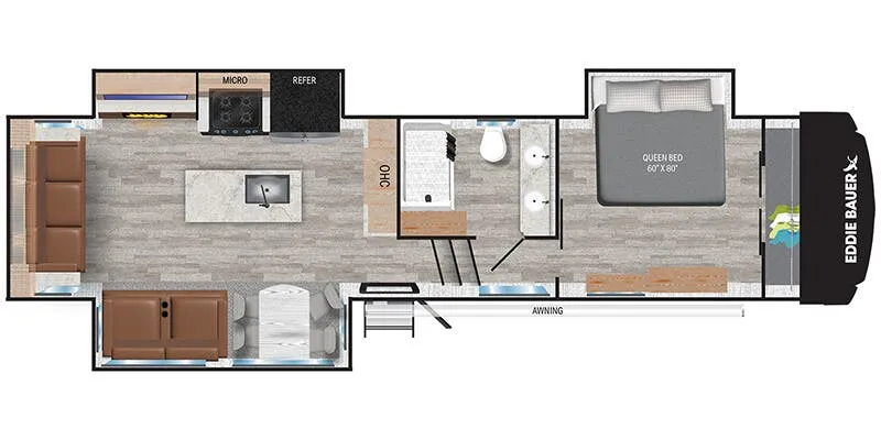 Heartland Eddie Bauer 3100RL floor plan