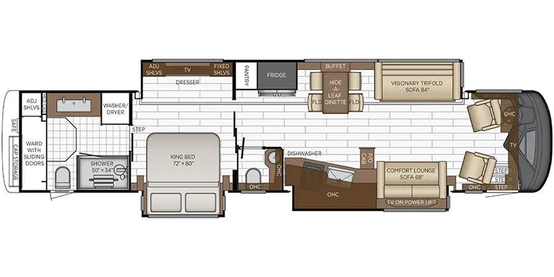 Newmar King Aire 4531 floor plan