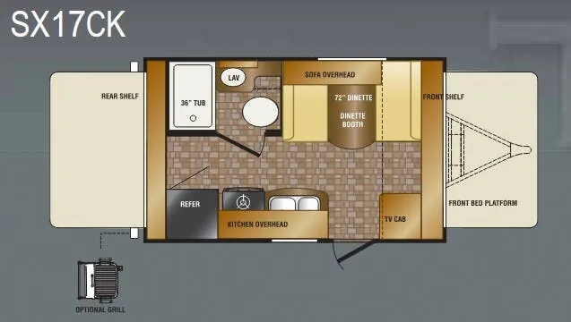 CrossRoads Sunset Trail Lite Weight SX17CK floor plan