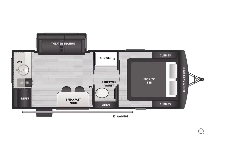 2026 Keystone Reign 19RK - Floor plan
