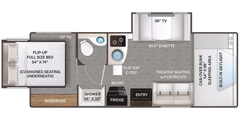 Thor Motor Coach Quantum Sprinter DS24 floor plan