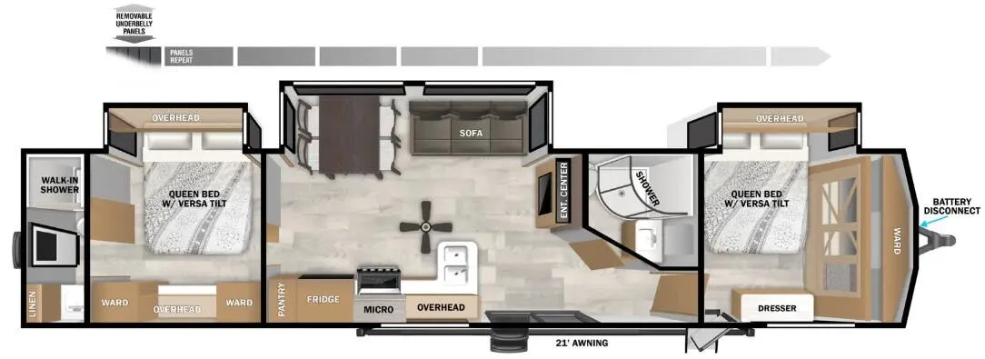 Forest River Salem Villa 42DMS floor plan