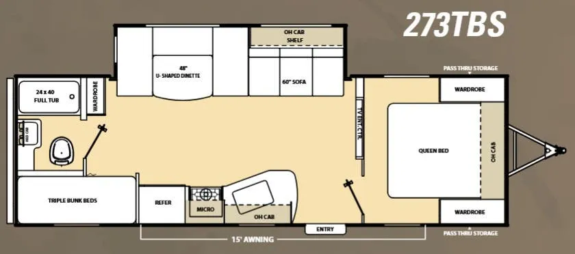 Coachmen Catalina 273TBS floor plan