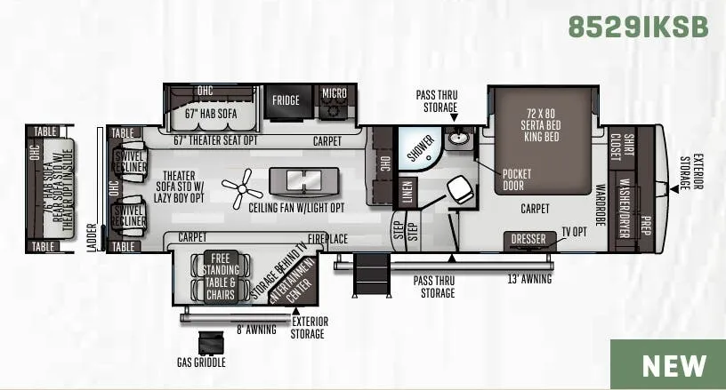 Forest River Flagstaff Super Lite 8529IKSB floor plan