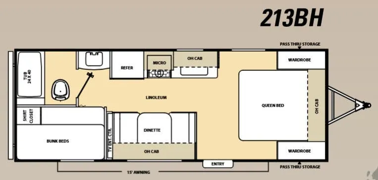 Coachmen Catalina 213BH floor plan