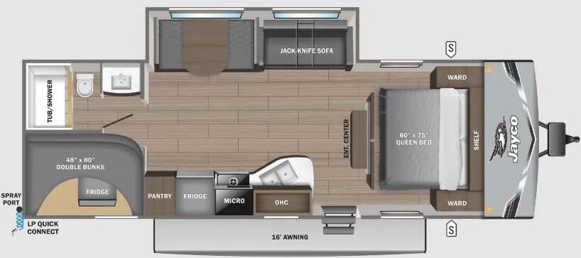 2025 Jayco Jay Flight SLX 261BHSW - Floor plan