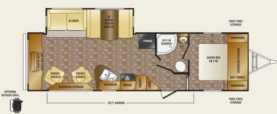 CrossRoads Sunset Trail Reserve ST30RE floor plan
