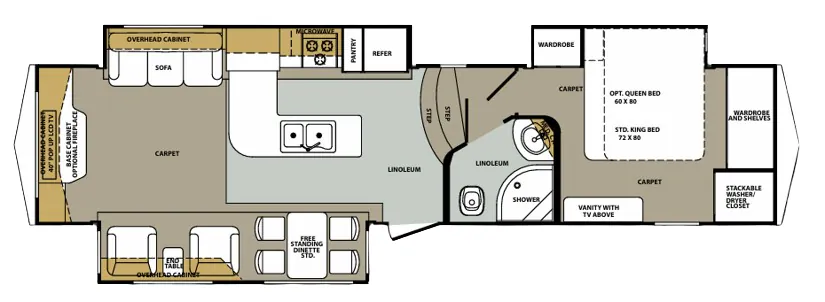 Forest River Cardinal 3425RT floor plan