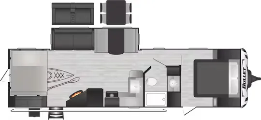 Keystone Bullet Premium 312BHS floor plan