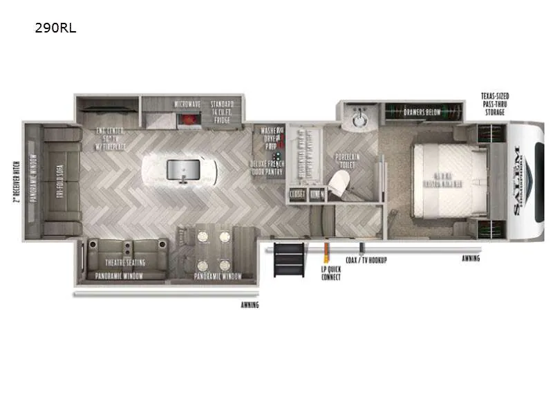 2021 Forest River Salem Hemisphere 290RL - Floor plan