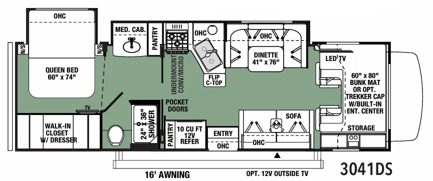 Forest River Forester Classic 3041DS floor plan