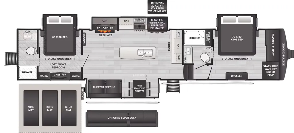 2025 Keystone Alpine Avalanche Edition 390DS floor plan