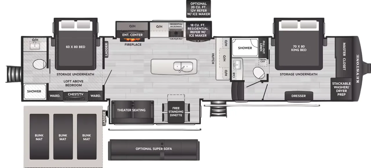 2025 Keystone Alpine Avalanche Edition 390DS - Floor plan
