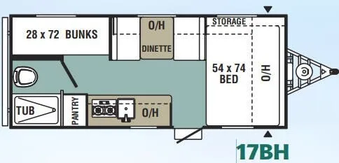 Forest River Viking 17BH floor plan