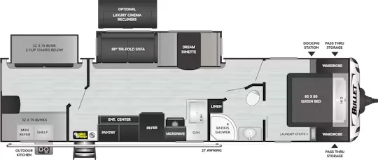 Keystone Bullet Premium 331BHS floor plan