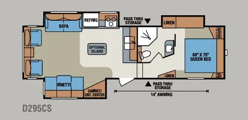 K-Z Durango 1500 D295CS floor plan