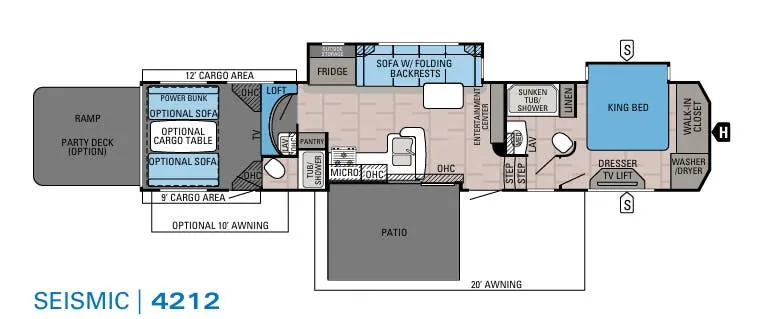 Jayco Seismic 4212 floor plan