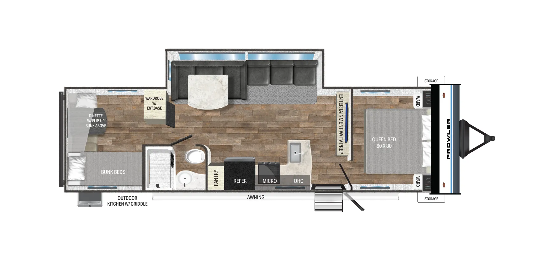 Heartland Prowler 3105BH floor plan