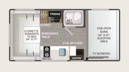 2026 Thor Motor Coach Freedom Elite 19HE - Floor plan