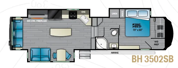 Heartland Bighorn 3502SB floor plan