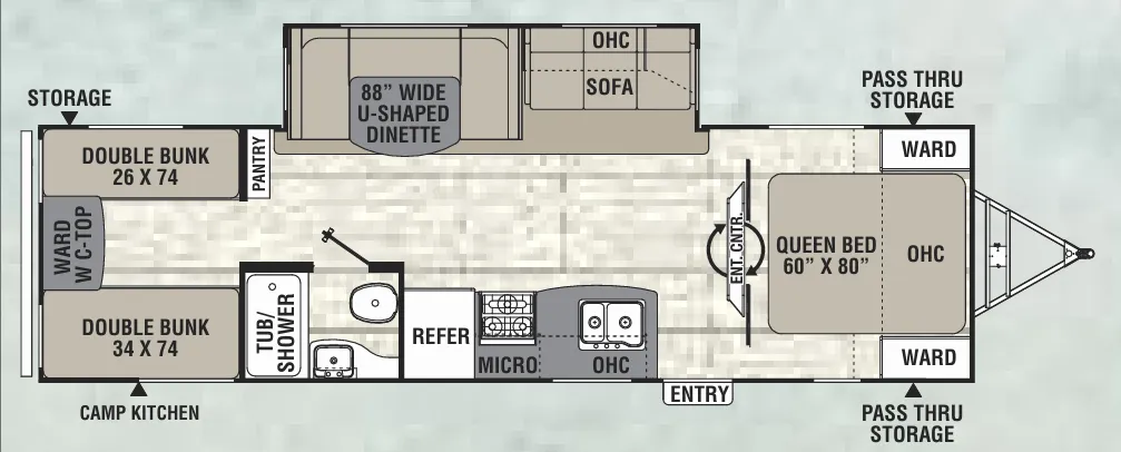 Coachmen Freedom Express Maple Leaf Edition 292 BHDSLE floor plan