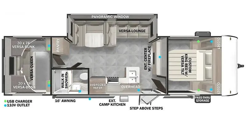 Forest River Salem Cruise Lite Northwest 28VBXL floor plan